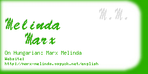 melinda marx business card